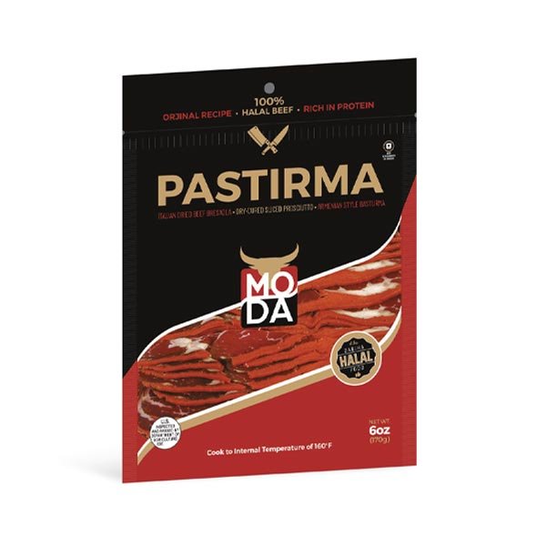 Moda Pastirma, Cured Dried Beef, Pre-Sliced, 6oz (170g)